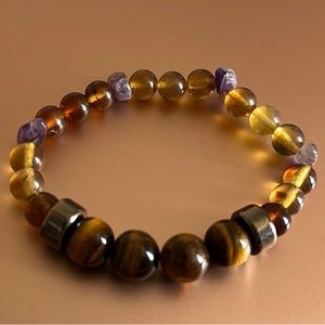Amber and tiger eye Bracelets